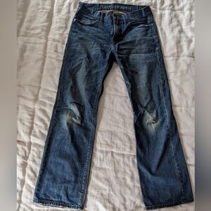 29x30 American Eagle Outfitters Men's Dark Blue Straight Jeans
